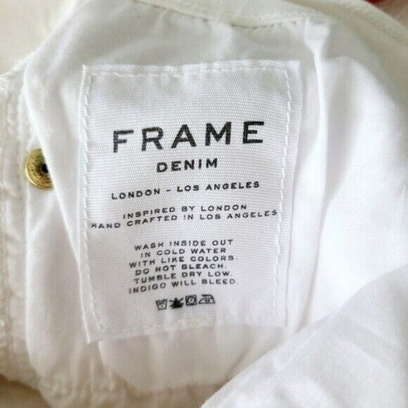FRAME Distressed White Skinny de Jeanne Jeans - Picture 8 of 9